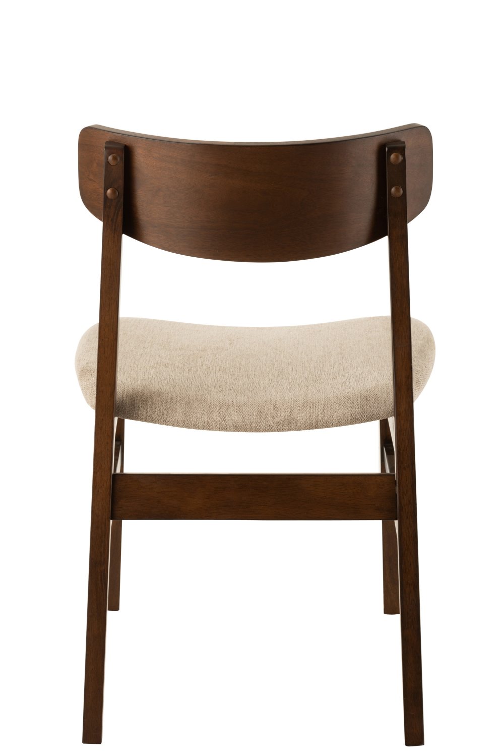 Chaise vintage KENU en bois hévéa et métal noir.